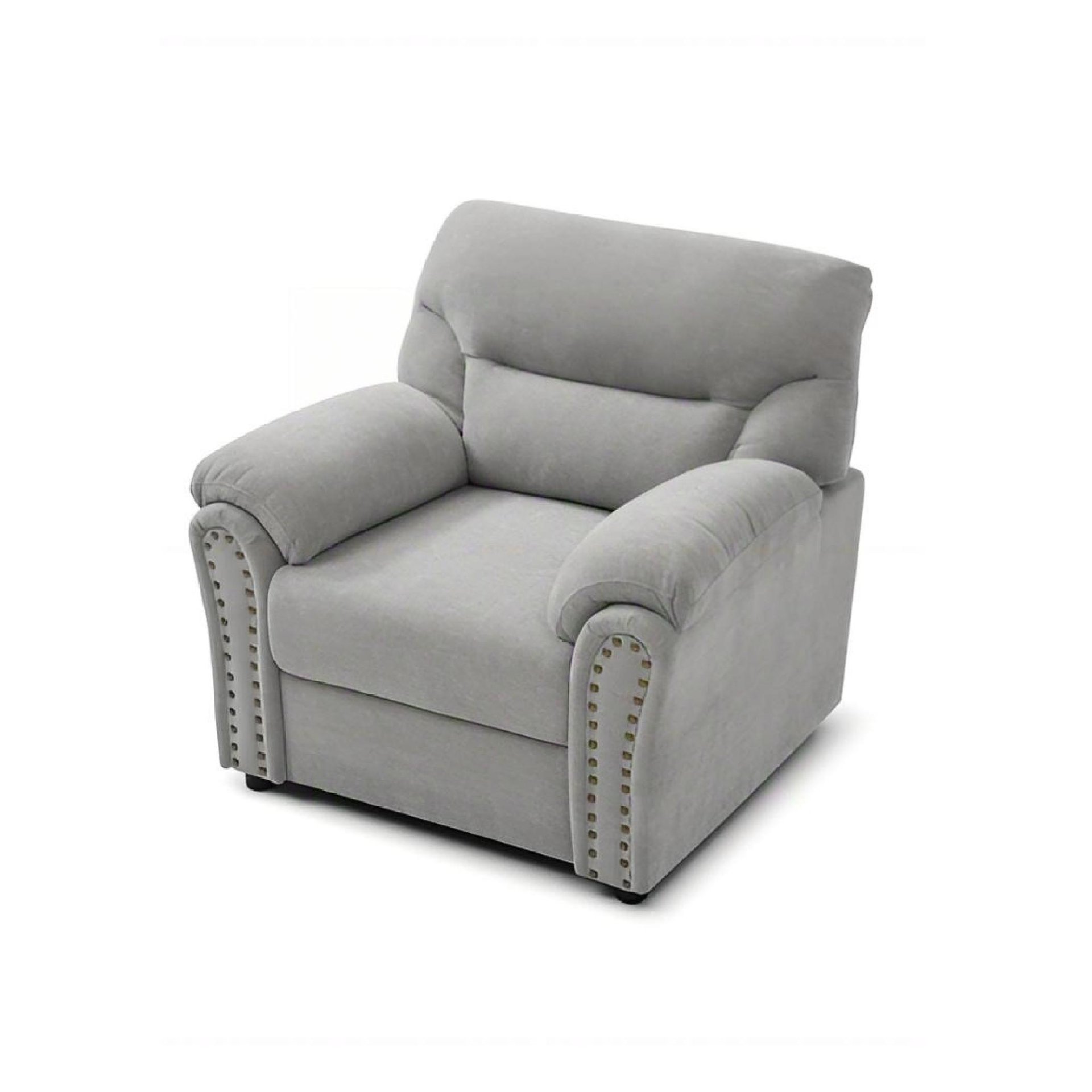 Hamilton - Chair Upholstery With Nailhead Trim - Gray - Image 6