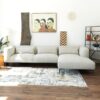 Laley - Right Facing L Shaped Linen Sectional - Beige - Image 2