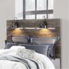 Monica - Queen Bed With Dark And Slat Headboard - Dark Oak - Image 8