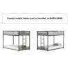 Adam - Twin Over Twin Bunk Guard Rail - Black With White Mesh - Image 10