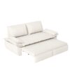 Queen Pull Out Sofa Bed, 3 In 1 Convertible Sleeper Sofa Multifunctional Velvet Loveseat Bed - Beige - Image 12