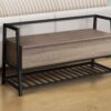 Bench, Entryway, Hallway, Storage, Rectangular, Contemporary & Modern - Taupe - Image 11