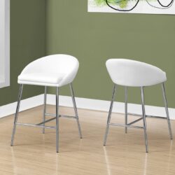 Swivel Stool Bar Height, Contemporary & Modern (Set of 2) - White