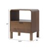 Modern Minimalist Curved Top Nightstand - Brown - Image 6