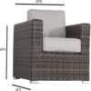 2 Person Seating Set With Cushions - Dark Brown / Gray - Image 4