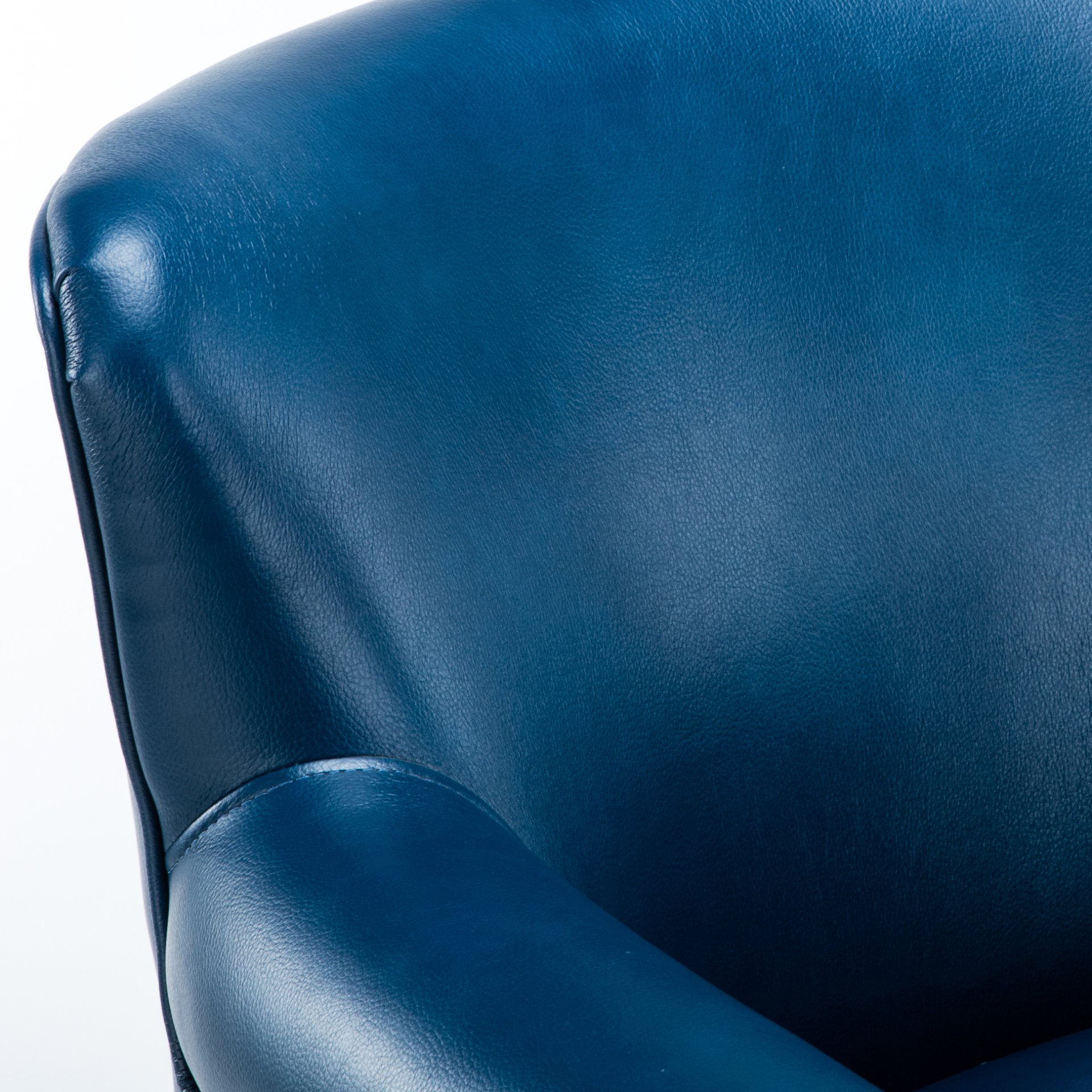 Holly - Club Chair Upholstered With Nailhead Trim - Navy Blue - Image 8