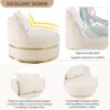360 Degree Swivel Accent Chair With Soft Cushion For Living Room, Bedroom, Office - Beige - Image 7