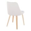 Marche - Contemporary Dining Chair (Set of 2) - White / Natural - Image 4