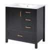 30" Bathroom Vanity With Sink Storage Solutions - Black - Image 21