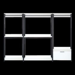 Fiona - Freestanding Walk In Closet System With Metal Frame Melamine - White
