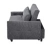 Pull Out Sofa Bed Convertible Couch 2 Seat Loveseat Sofa Modern Sleeper Sofa With 2 Throw Pillows And USB Ports For Living Room - Dark Gray - Image 14