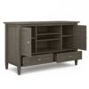 Warm Shaker - TV Media Stand - Farmhouse Gray - Image 2