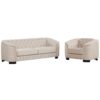 Upholstered 3 Piece Sofa Set With Legs - Beige - Image 18