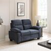 Summerton - Loveseat With Pillow Top Arms And Removable Back - Blue - Image 2