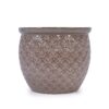 3 Pieces Ceramic Flowerpot, Planter For Patio & Garden Or Windowsills - Antique Yellow - Image 4