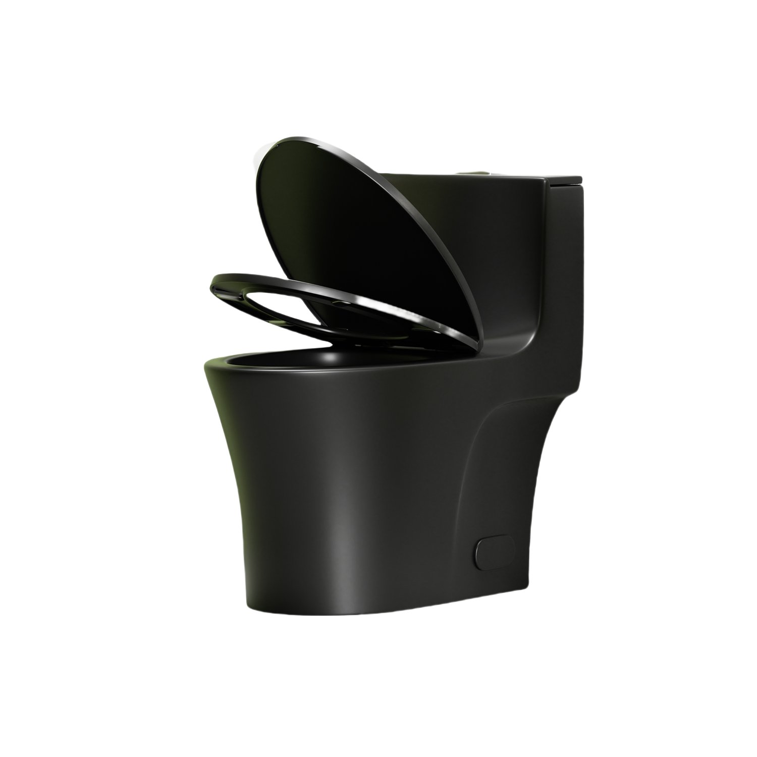 1 Piece Toilet With Dual Flush And Soft Closing Seat - Matte Black - Image 19