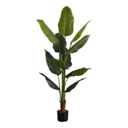 59" Tall, Artificial Plant, Strelitzia Tree, Indoor, Faux, Fake, Floor, Greenery, Potted, Real Touch, Decorative - Green / Black