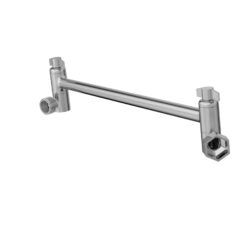 16" Extending Shower Arm, Adjustable Height - Chrome