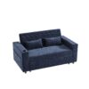 Pull Out Sofa Bed Convertible Couch Loveseat Sofa Modern Sleeper Sofa With Adjustable Backrest For Living Room - Blue - Image 16