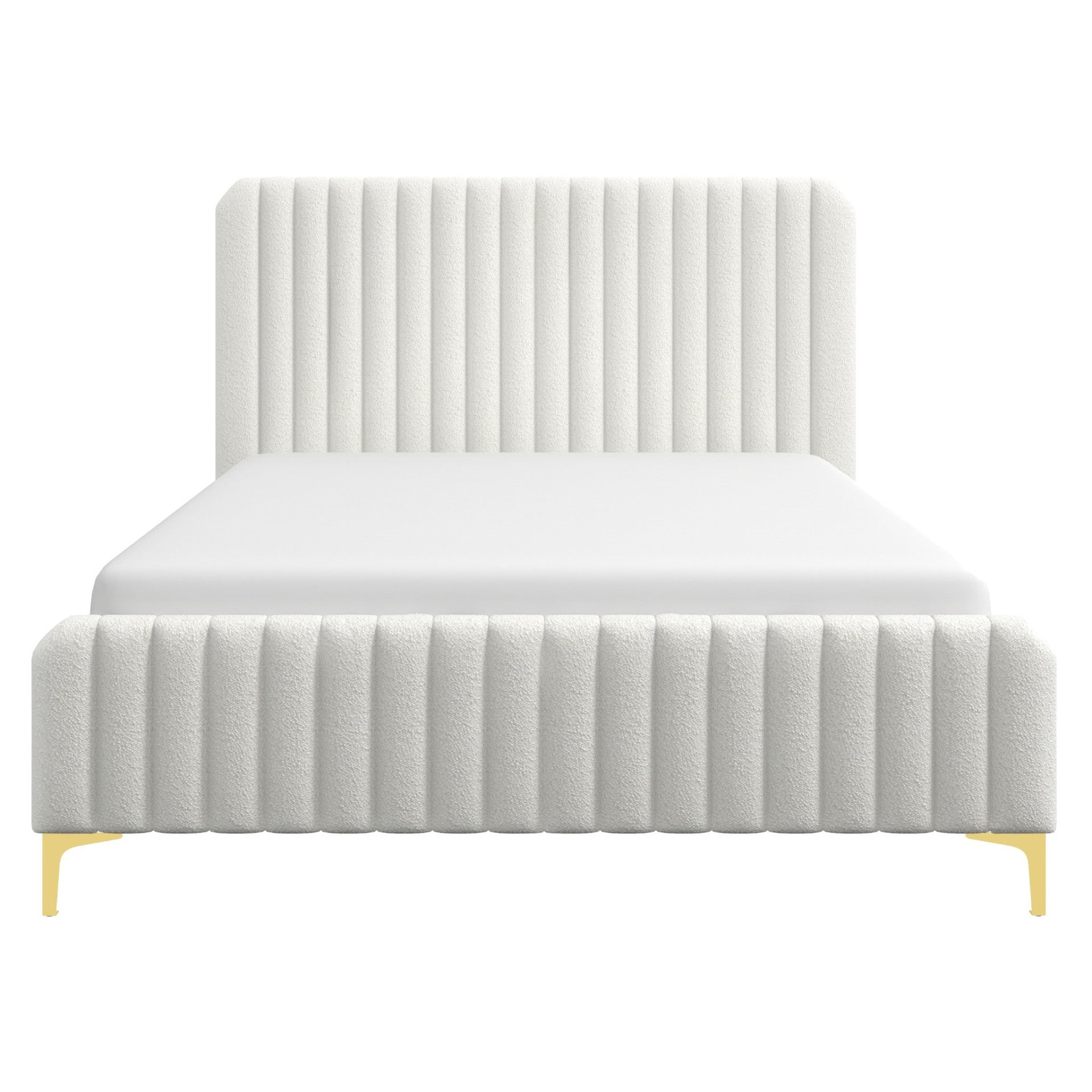 Valery - Queen Size Platform Bed - Cream - Image 10