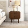 Alexa - Mid-Century Modern Style Night Stand - Brown - Image 17