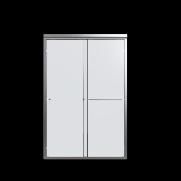 Semi Frameless Double Sliding Shower Door With SGCC Tempered Glass - Chrome