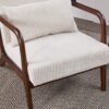 Accent Chair With Pillow Upholstered Arm Chair - Beige - Image 17