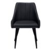 Dining Chair, Side Upholstered For Dining Room, Contemporary And Modern (Set of 2) - Black - Image 2