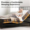 Queen Size Adjustable Bed Frame With Massage Head & Foot Incline Wireless Remote, USB Ports, LED Night Light - Gray - Image 4