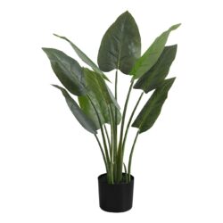 37" Tall, Artificial Plant, Aureum Tree, Indoor, Faux, Fake, Floor, Greenery, Potted, Real Touch, Decorative - Green / Black