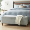 Marcie - Upholstered Storage Bench With Soft Close Lid - Blue - Image 2