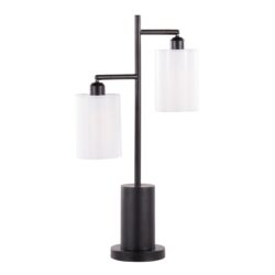 Cannes - Contemporary Table Lamp - Black / White