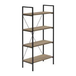 Bookshelf, Bookcase, 4 Tier, Office, Bedroom, Contemporary, Modern - Taupe