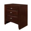Lucille - Nightstand With Spacious Drawers And Tapered Legs - Walnut Brown - Image 5
