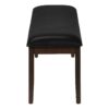 Bench, Rectangular, Dining Room, Hallway, Entryway, Upholstered, Transitional - Black - Image 3