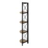 Bookshelf, Bookcase, Etagere, Corner, 4 Tier, Office, Contemporary & Modern - Taupe - Image 2
