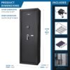 7.87 Cubic Ft Keypad Rifle Safe - Black - Image 3