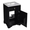 20" Bathroom Vanity With Sink, Soft Close Door, Adjustable Shelf - Black - Image 13