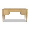 Dauphin - Gold Accent 5 Drawer Executive Desk - Natural Brown - Image 6