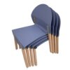 Single Chairs With A Design Combining Modern And Traditional Elements, Durable And Comfortable (Set of 4) - Gray Blue - Image 9