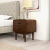 Alexa - Mid-Century Modern Style Night Stand - Brown - Image 13