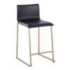 Marcel Mara - 5 Piece Upholstered Contemporary Counter Height Dining Set - Black / Gold / Black - Image 4
