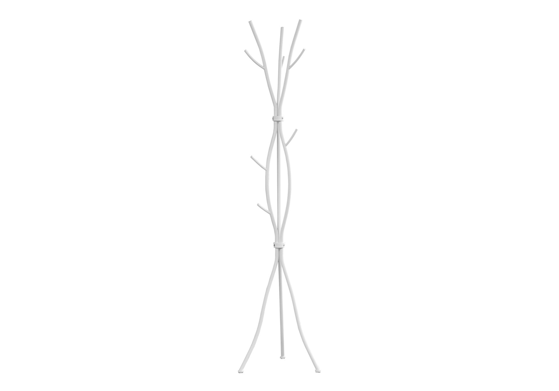 Coat Rack, Hall Tree, Free Standing, 11 Hooks, Entryway, Contemporary & Modern - White - Image 2