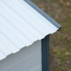 Modern Design Outdoor Dog House With Food Bowl And Wheels Pine - Gray / White - Image 15