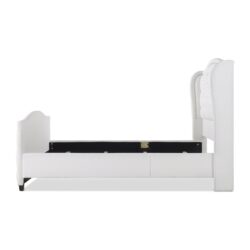 Marcella - Queen Upholstered Shelter Headboard Bed Set - Bright White
