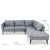 Benson - Sectional Sofa Right Facing Chaise - Gray - Image 4