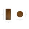 Nebula - Burl Accent Pillar Side Table - Medium Brown - Image 9