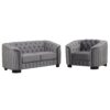 3 Piece Sofa Sets With Legs, Upholstered Couches - Gray - Image 18