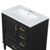 30" Bathroom Vanity Set With Soft Close Doors And Handles - Black - Image 11