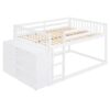Full Over Full Bunk Bed With Storage And Shelves And Elegant Durable Design - White - Image 6